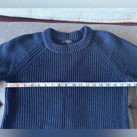 Quince Navy Ribbed Crewneck Sweater - Picture 5 of 5